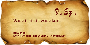 Vaszi Szilveszter névjegykártya
