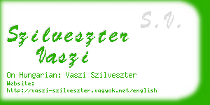 szilveszter vaszi business card